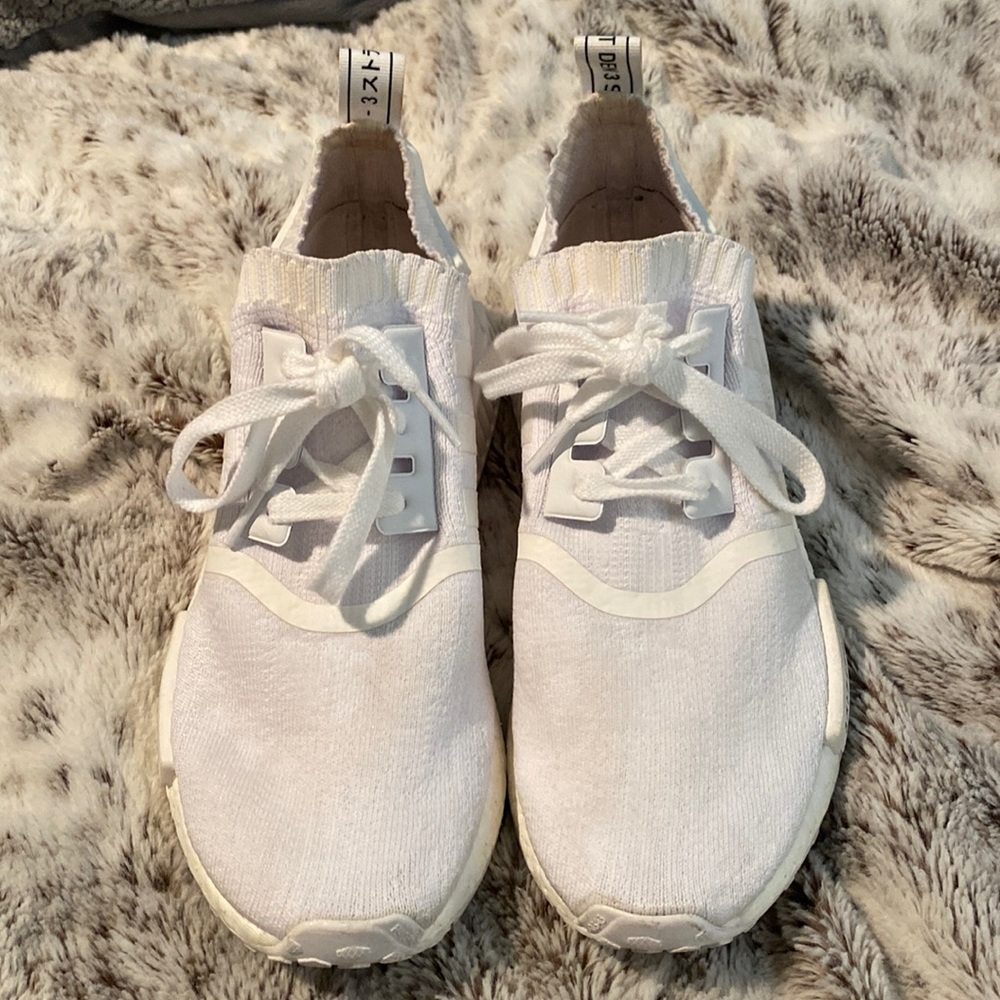 White adidas NMD boost 7.5 mens, 9 womens